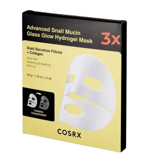 COSRX Snail Mucin Glass Glow Hydrogel Mask 3x34g