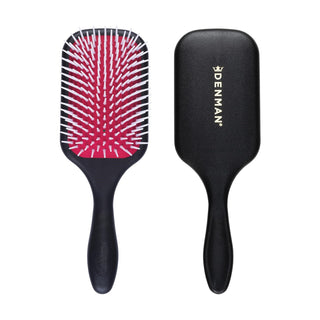 Denman D38 Detangling & Styling Paddle, Black/Red