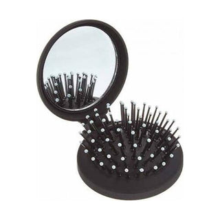Brosse de poche Denman D7 Popper avec miroir, noire