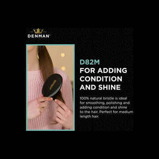Denman D82M The Finisher, 100% Boar Bristles