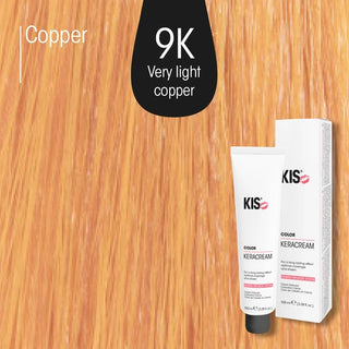 KIS KeraCream Color 9K Sehr Hellblond Kupfer, 100 ml