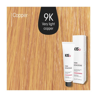 KIS KeraCream Color 9K Sehr Hellblond Kupfer, 100 ml