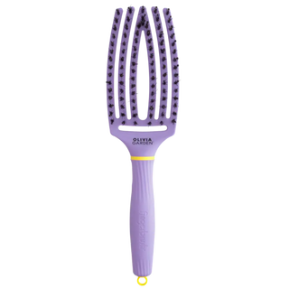 Olivia Garden Fingerbrush Care Iconic Boar & Nylon Snuggle Purple Medium