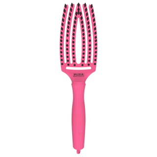 Olivia Garden Fingerbrush Care Iconic Boar & Nylon Hot Pink Medium
