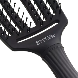 Olivia Garden Fingerbrush Care Iconic Double Bristles Black