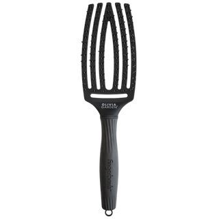 Olivia Garden Fingerbrush Care Iconic Double Bristles Black