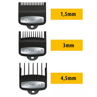 Wahl Premium Aufsteckkamm-Set (1,5/3/4,5 mm) – 3-teilig mit Metall-Clip