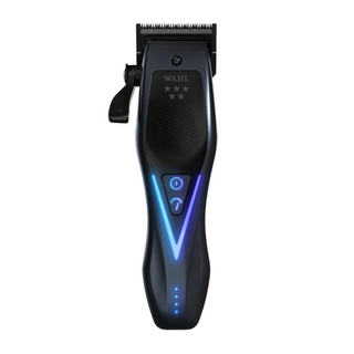 Tondeuse à cheveux sans fil Wahl Vapor Switch vue de face avec LED bleue